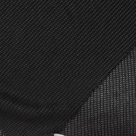100% Polyester Rib Knit Fabric, 148 gsm, 145 cm — Black
