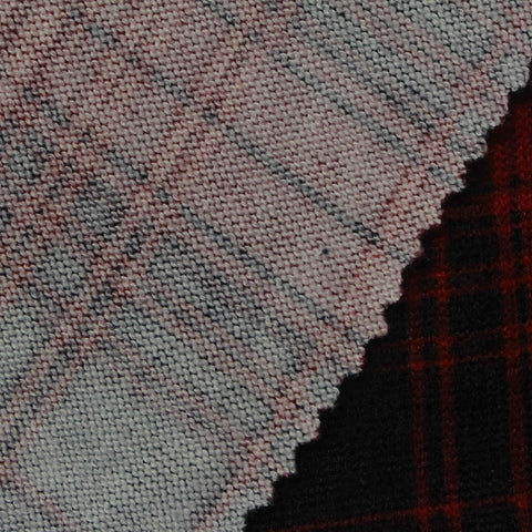 Red Check Chunky Knit, Polyester