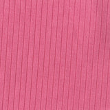 Polyester Viscose Stretch Rib Knit Fabric, 255 gsm — Pink — photo 3