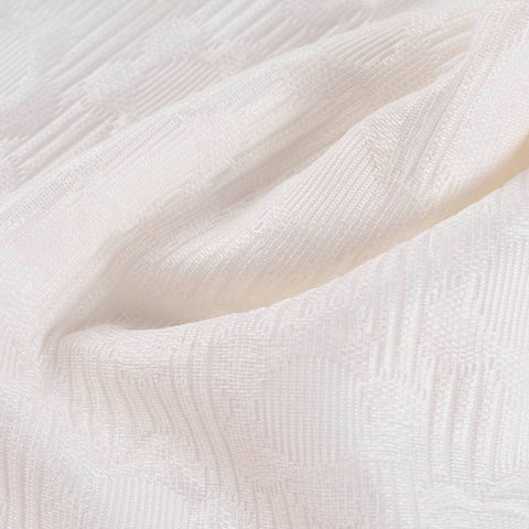 White Tone-on-Tone Jacquard, Poly-Cotton, 183 gsm