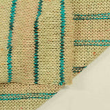 Teal Vertical-Stripe Chunky Knit, Acrylic-Poly — photo 3