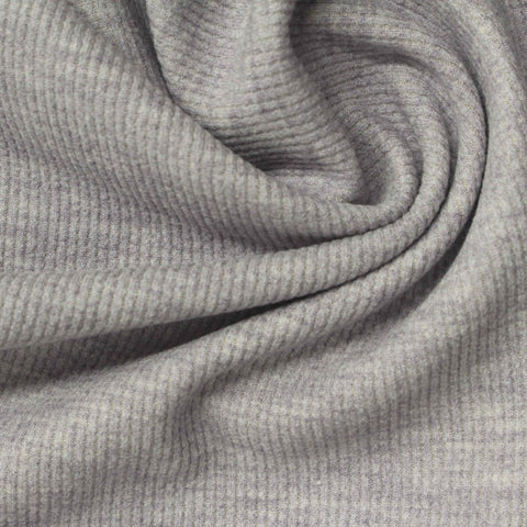 Light Green Marl Rib Knit, Poly-Viscose, 300 gsm