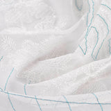 White Tone-on-Tone Floral Mesh, Polyester — photo 3
