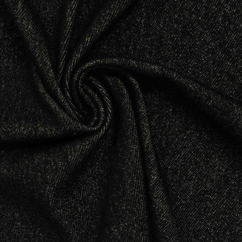 Dark Grey Marl Interlock Knit, Poly-Viscose, 270 gsm