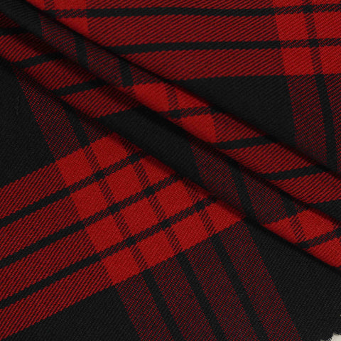 Red Plaid Woven, Poly-Cotton, 195 gsm, 147 cm, ref EF-206146