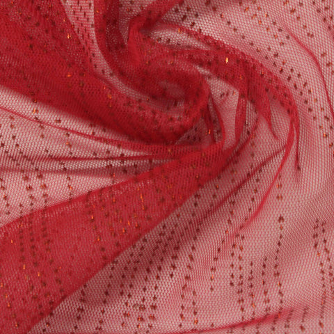 Red Glitter-Dot Knit, Polyester
