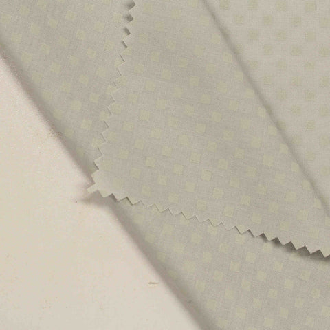 Grey Square Poplin, Cotton-Poly