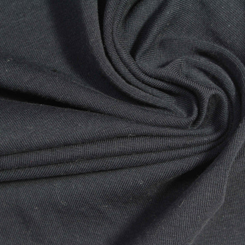 Cotton Stretch Jersey Knit Fabric, 170 gsm, 160 cm — Navy