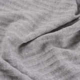 Striped Brushed Polyester Viscose Stretch Rib Knit Fabric, 166 gsm — Grey — photo 3