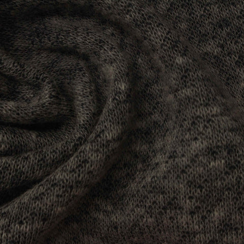 Dark Grey Marl French Terry, Poly-Cotton, 190 gsm