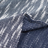 Navy Horizontal-Band Chunky Knit, Polyester — photo 3