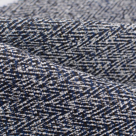 Navy Chevron Jacquard, Acrylic-Poly