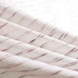 White Horizontal-Stripe Jacquard, Poly-Viscose — photo 3