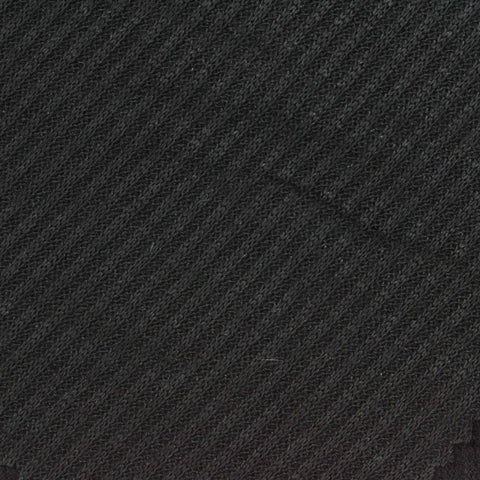 Brushed Viscose Polyester Stretch Rib Knit Fabric, 230 gsm — Black, ref EF-253828