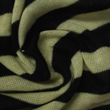 Black Horizontal-Stripe Knit, Polyester — photo 3