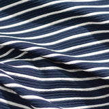 Navy Horizontal-Stripe Knit, Polyester — photo 3