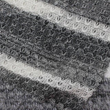 Heathered Black Horizontal-Stripe Jersey Knit — photo 3