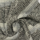Grey Horizontal-Stripe Rib Knit, Poly-Viscose — photo 3