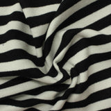 Black Diagonal-Stripe Jersey Knit, Poly-Viscose — photo 3