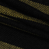Black Horizontal-Stripe Chenille, Polyester — photo 3