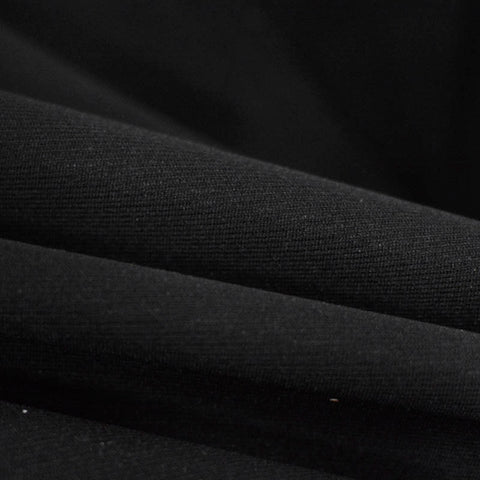 100% Polyester Interlock Knit Fabric, 187 gsm, 59 cm — Black