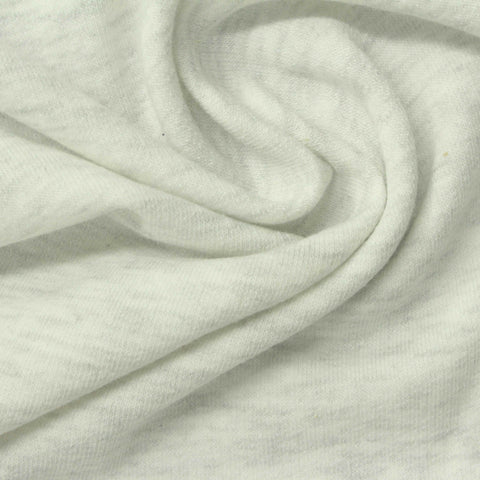 Light Grey Heather French Terry, Poly-Cotton