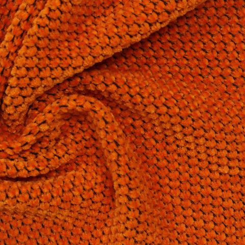 Orange Textured Chenille, Polyester