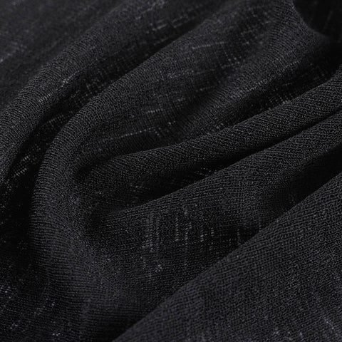 Black Marl Rib Knit, Polyester, 190 gsm