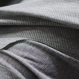 Grey Heather Rib Knit, Poly-Viscose — photo 3