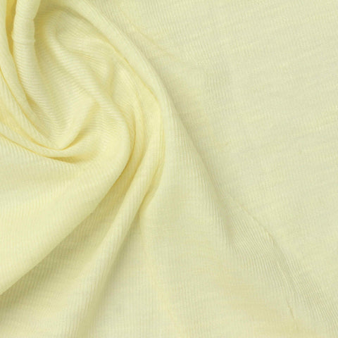 Tencel Lyocell Polyester Rib Knit Fabric, 150 gsm, 167 cm — Yellow