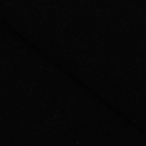 Brushed Polyester Stretch Twill Fabric, 270 gsm — Black