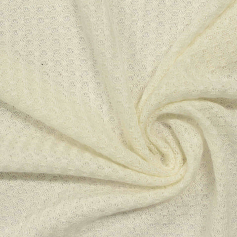 Beige Tone-on-Tone Waffle Knit, Viscose