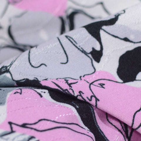Pink Floral Jacquard, Polyester, 169 gsm