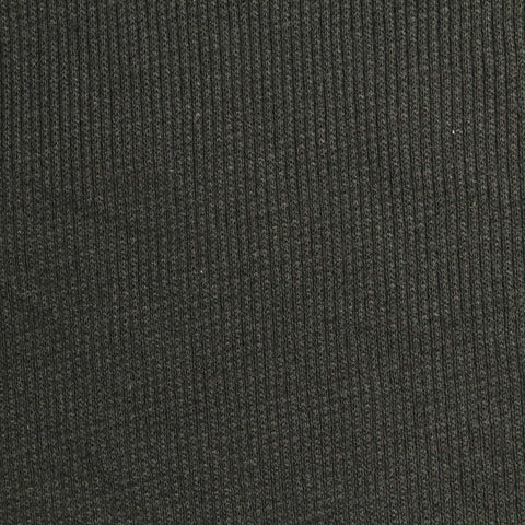 Dark Grey Marl Rib Knit, Polyester, 240 gsm, 170 cm