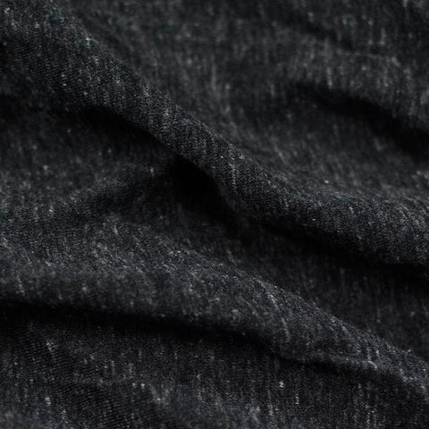 Dark Grey Marl Jersey Knit, Cotton-Poly, 139 gsm