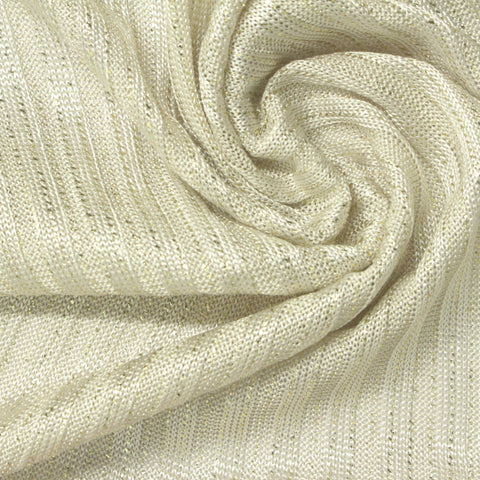 Light Cream Marl Rib Knit, Polyester