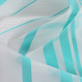 Teal Horizontal-Stripe Jacquard, Cotton-Nylon — photo 3