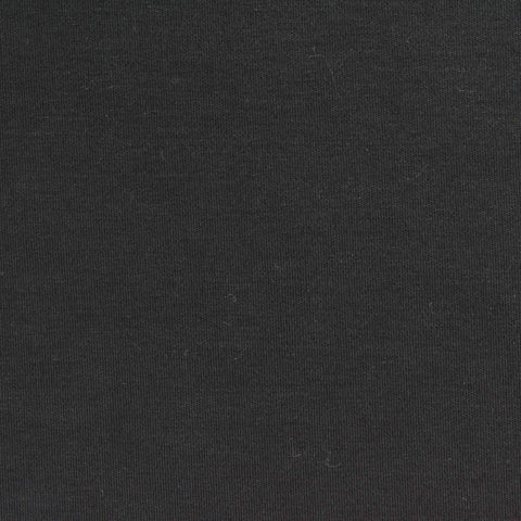Cotton Stretch Interlock Knit Fabric, 320 gsm, 150 cm — Black