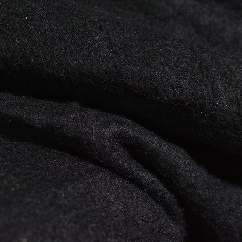 Brushed 100% Polyester Knit Fabric, 190 gsm, 160 cm — Black