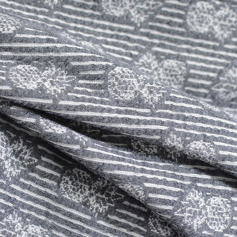 Grey Horizontal-Stripe Jacquard, Polyester