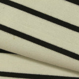 Black Horizontal-Stripe Ponte Knit, Cotton-Poly — photo 3