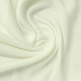 White Textured-Stripe Rib Knit, Cotton-Poly — photo 3