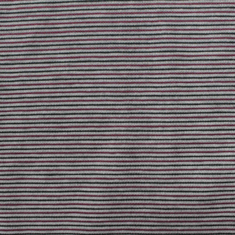 White Horizontal-Stripe Knit, Poly-Viscose, 218 gsm