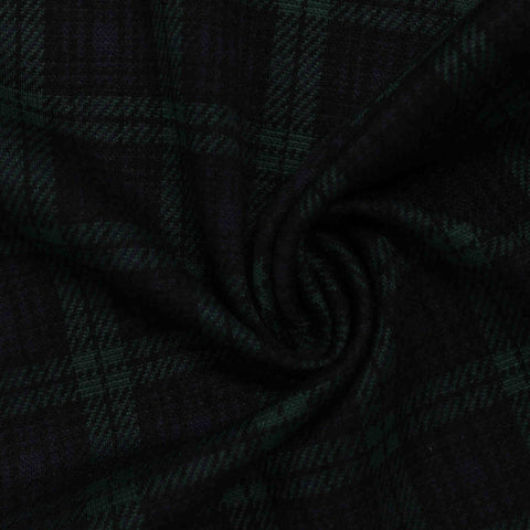 Dark Green Plaid Jacquard, Polyester, 260 gsm