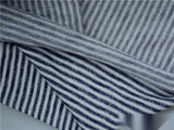 Navy Horizontal-Stripe Chunky Knit, Poly-Viscose — photo 3