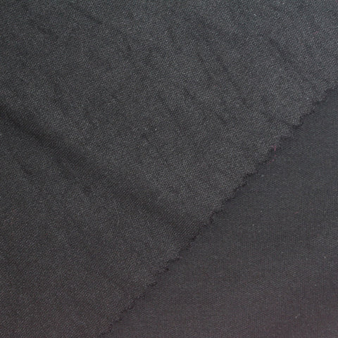 Nylon Cotton Interlock Knit Fabric, 375 gsm, 170 cm — Black