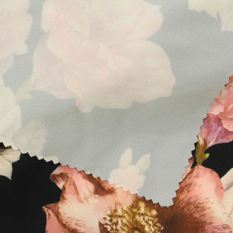 Pink Flowers Woven, Polyester, 193 gsm, ref EF-213511