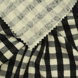Black Gingham Knit, Polyester — photo 3