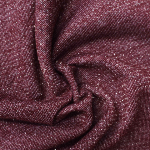 Heathered Plum Marl French Terry, Polyester