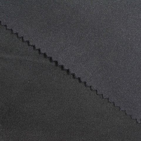 Polyester Stretch Faux Suede Fabric, 330 gsm, 153 cm — Black